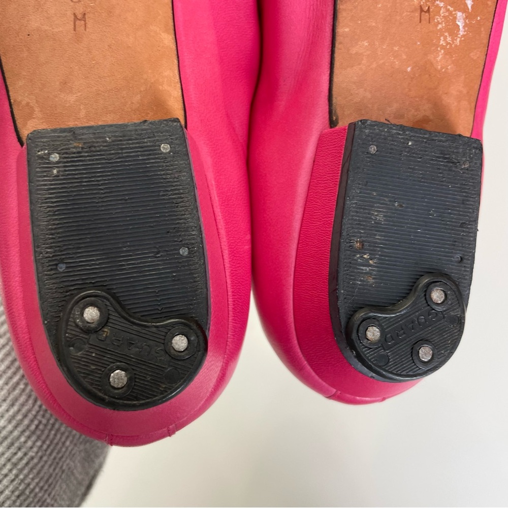 Evan Picone VTG Leather Cap Toe Pink Ballet Flats Womens 8 Fairy Old Money - Picture 10 of 13